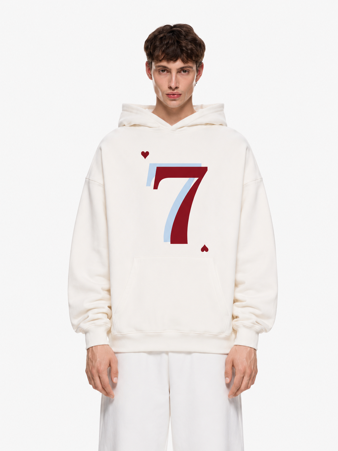 Heart Hoodie White