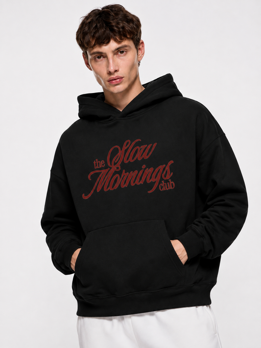 Slow Morning Hoodie Black
