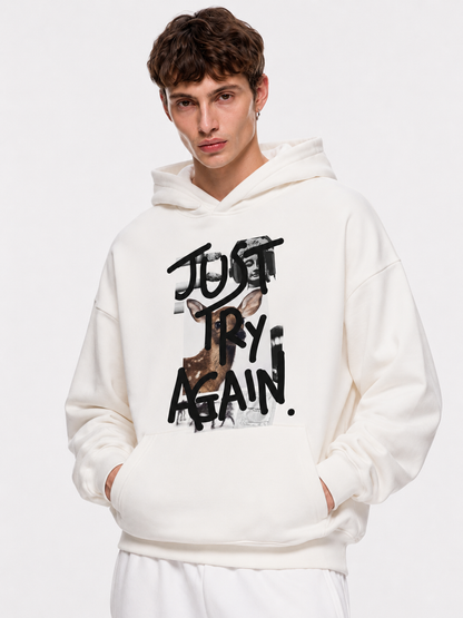 Just Try Again Hoodie White