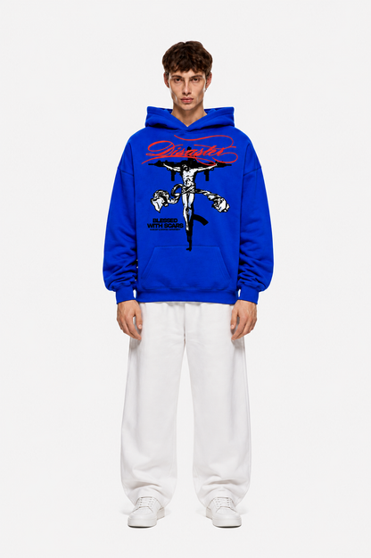 Scarred Soul Hoodie Blue