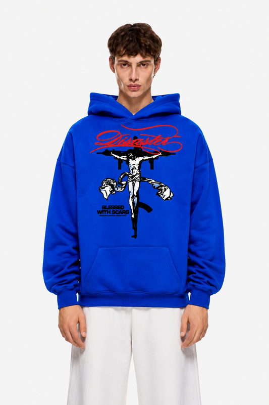 Scarred Soul Hoodie Blue