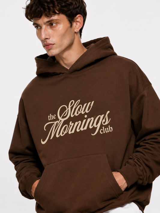 Slow Morning Hoodie Brown