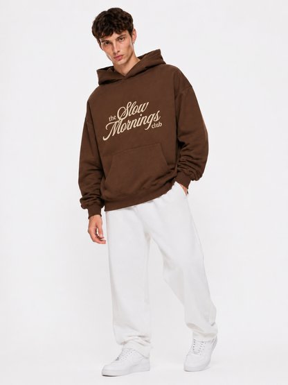 Slow Morning Hoodie Brown