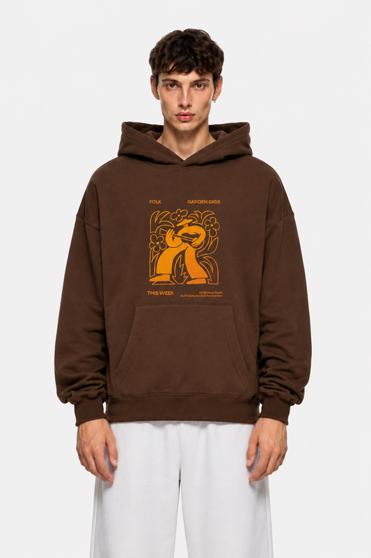 Folk Vibes Hoodie Brown