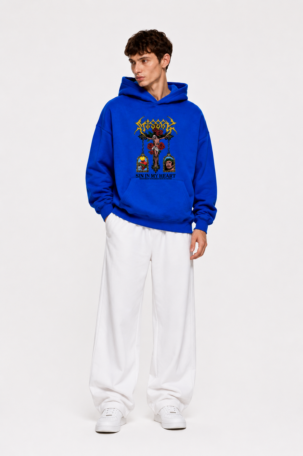 Sin & Roses Hoodie Blue