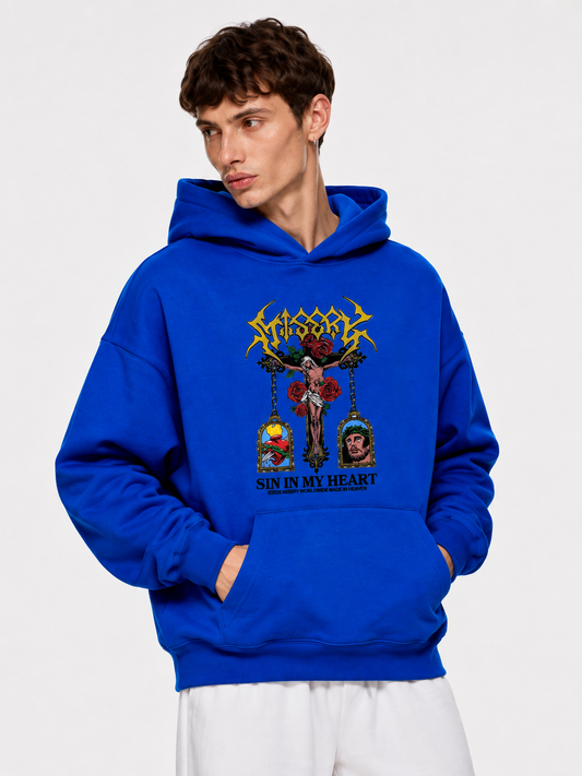 Sin & Roses Hoodie Blue
