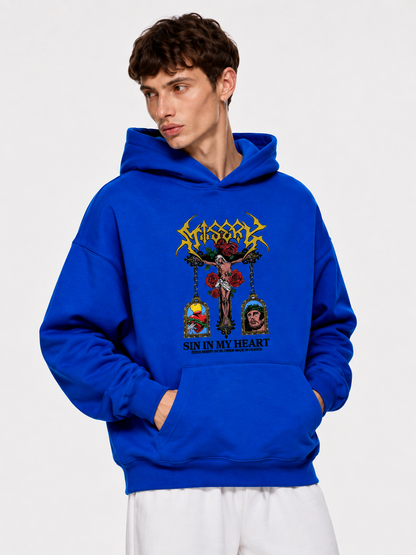 Sin & Roses Hoodie Blue