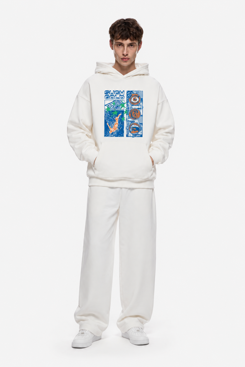 Such Gold Hoodie White – Coolbee Store oversized hoodie, photo 2 of 5