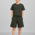 Kids Boys Clothing Set - Olive (KBSSCS401)