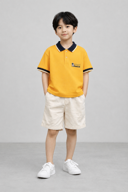 Coolbee Store Kids Boys T-Shirt - Yellow (KBSS25POL2) – front view