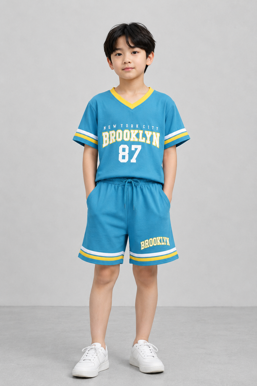 Coolbee Store Kids Boys Clothing Set - Royal Blue (KBSSCS4) – front view