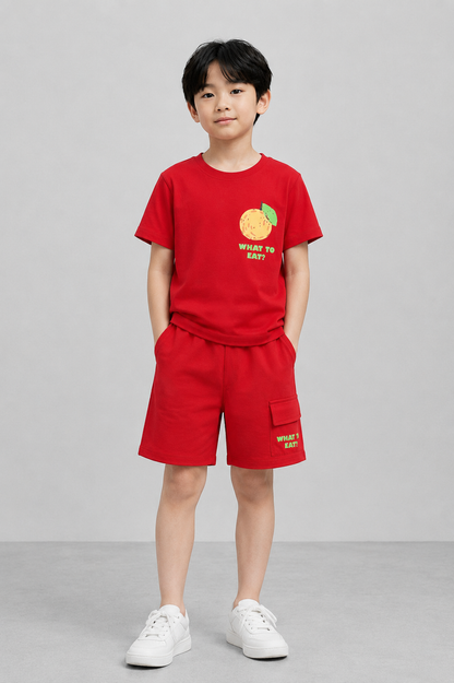 Coolbee Store Kids Boys Clothing Set - Red (CS001) – front view