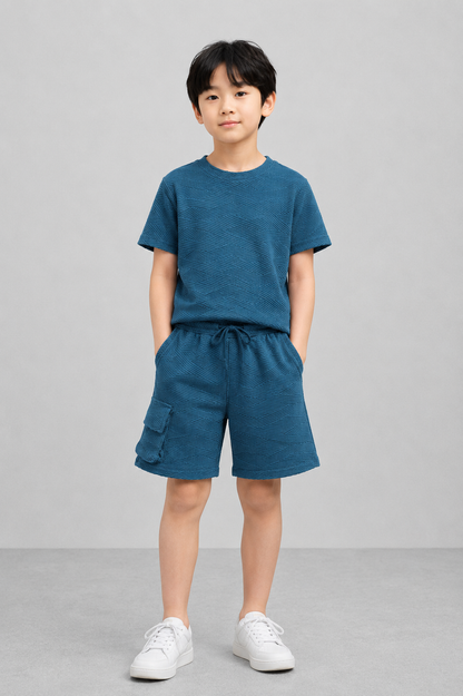 Coolbee Store Kids Boys Clothing Set - Dark Blue (KBSSCS402) – front view