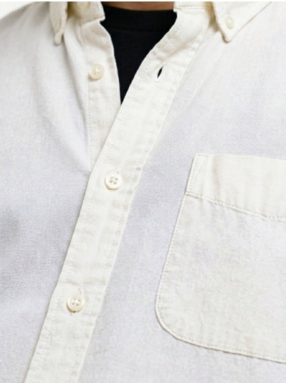 Cool Bee Oxford Casual Half Shirt White for Men - Premium Half Sleeve Casual Shirt India - Lifestyle View