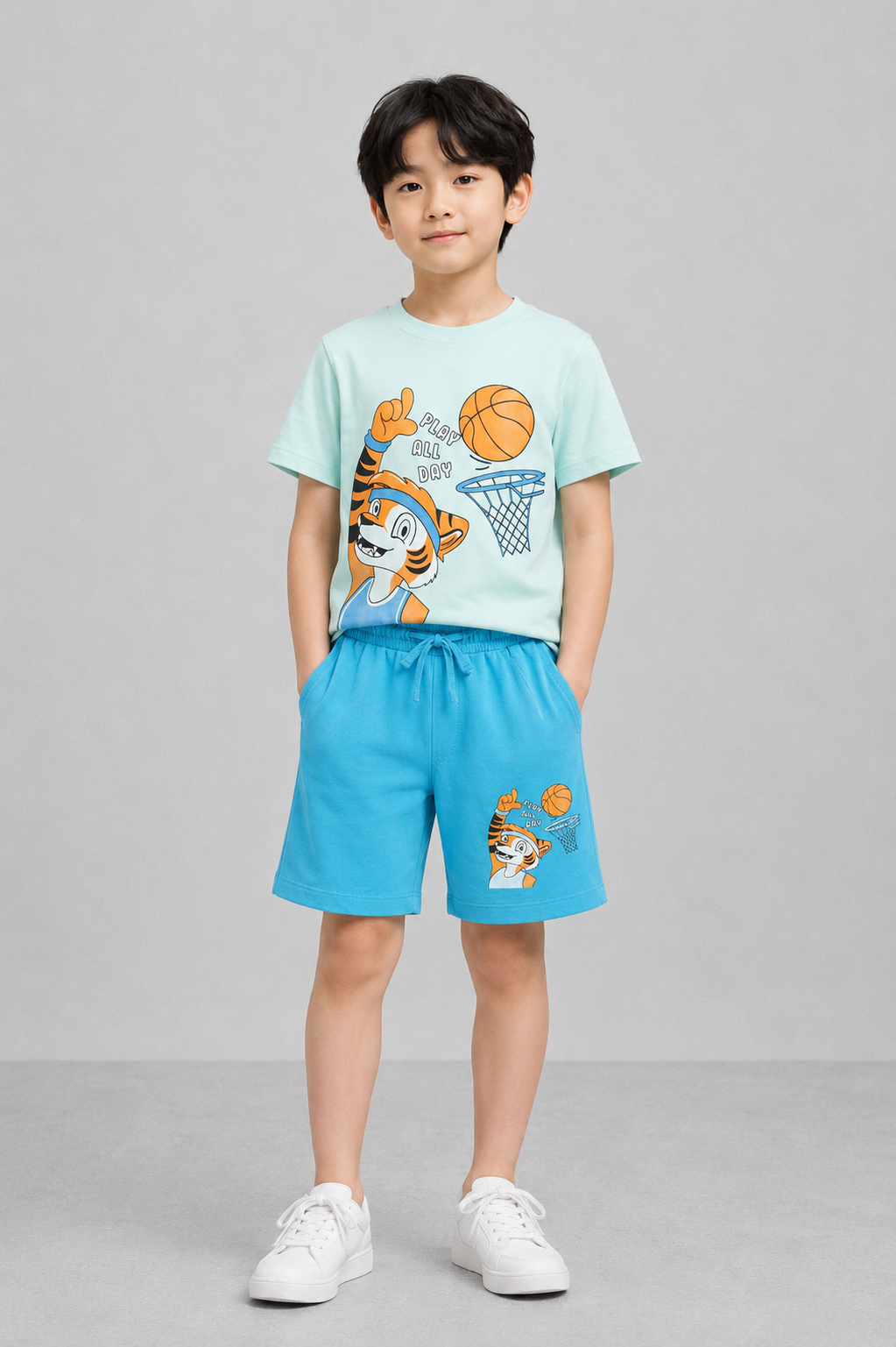 Coolbee Store Kids Boys Clothing Set - Light Blue (CS008) – front view