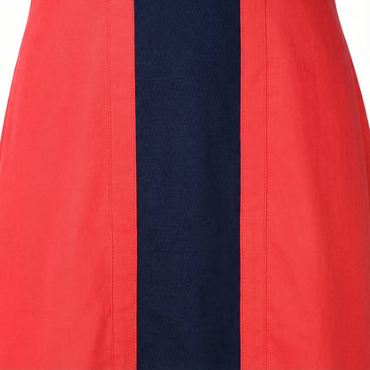 Midnight & Coral Column Dress Red Black
