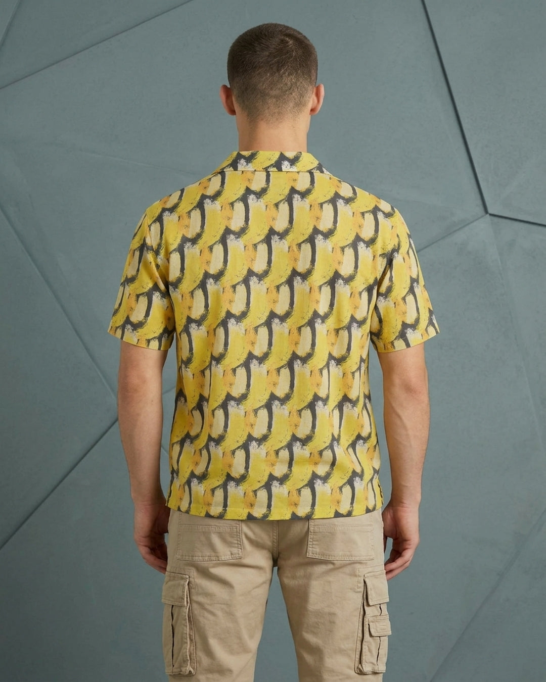 Mellow Yellow Abstract Camp Shirt