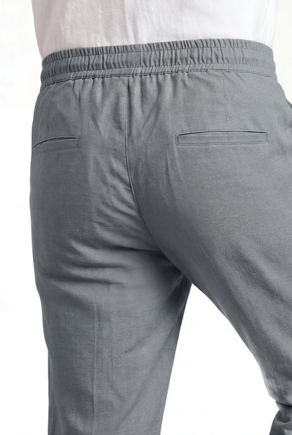 Linen Travel Pants Blue