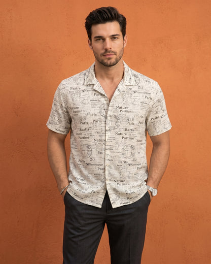 Wanderlust Manuscript Camp Shirt