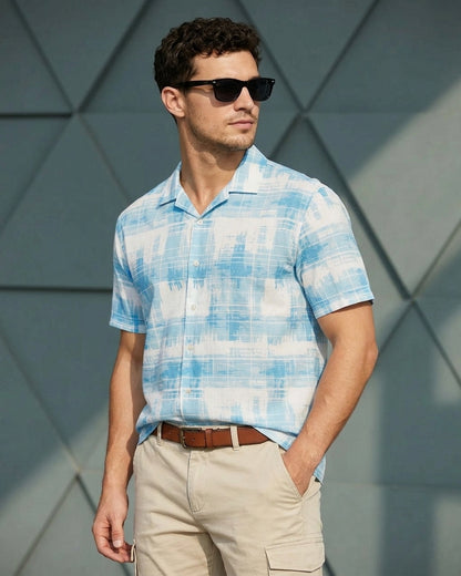Aegean Plaid Cuban Shirt