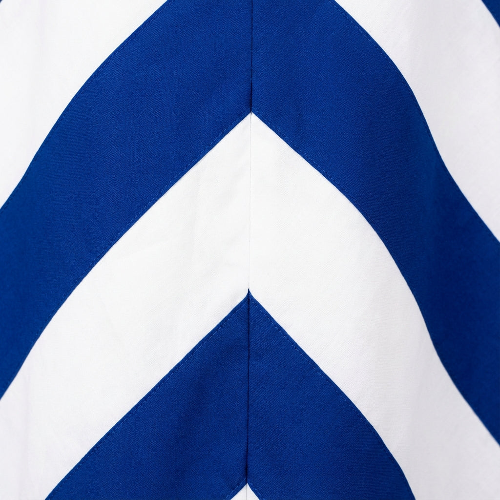 Elegant Midnight &amp; Marble Chevron Gown