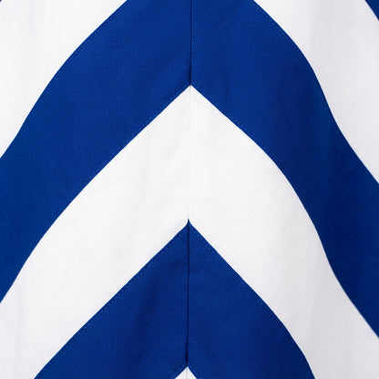 Elegant Midnight &amp; Marble Chevron Gown