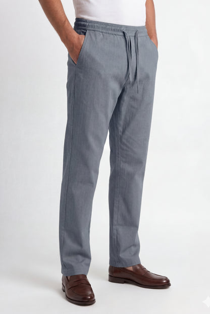 Linen Travel Pants Blue