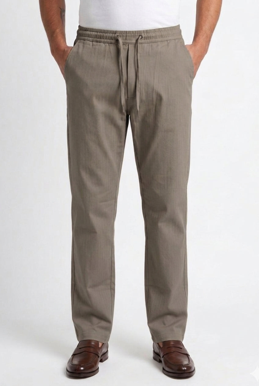 Cool Bee Linen Travel Pants Dark Beige for Men - Dark Beige Linen Travel Pants Lightweight India