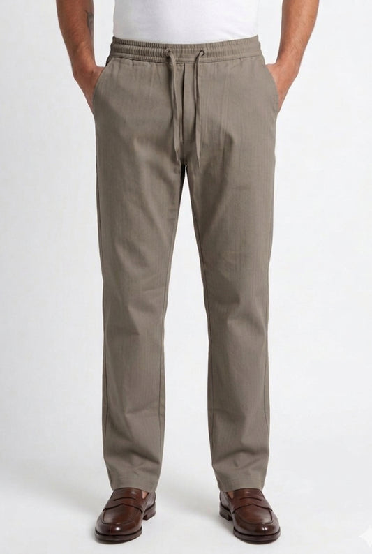 Linen Travel Pants Dark Beige