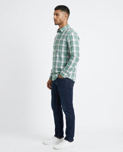 Highland Olive Windowpane  Check Shirt