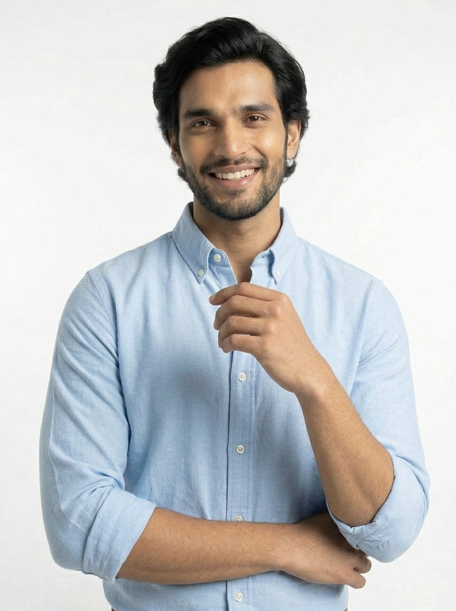 Casual Premium Oxford Shirt Blue