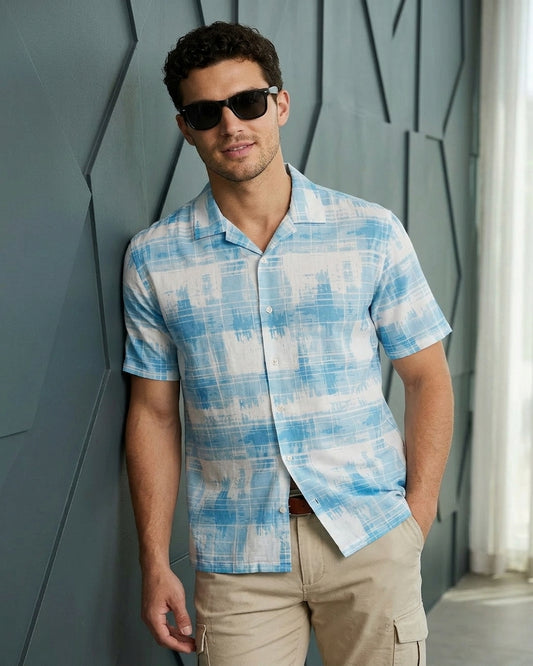 Aegean Plaid Cuban Shirt