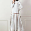 Geometric Paneled High-Low Gown White