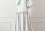 Geometric Paneled High-Low Gown White