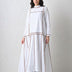 Linear Edge Gown White
