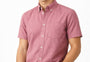 Premium Oxford Casual Half Shirt Raspberry Red
