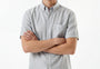 Premium Oxford Casual Half Shirt Grey