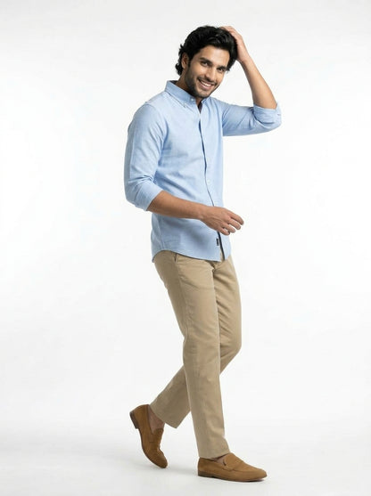 Casual Premium Oxford Shirt Blue