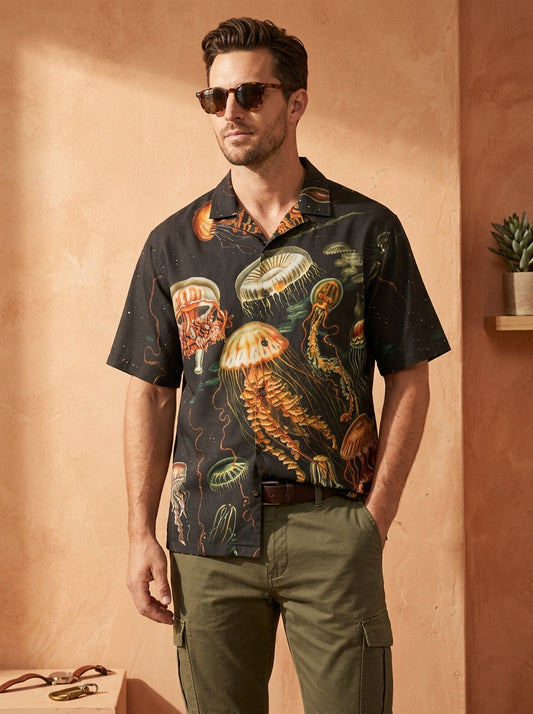 Cool Bee The Relaxed Resort Look Shirt for Men - Premium Mercerised Cotton Spread Collar Shirt India - Front View