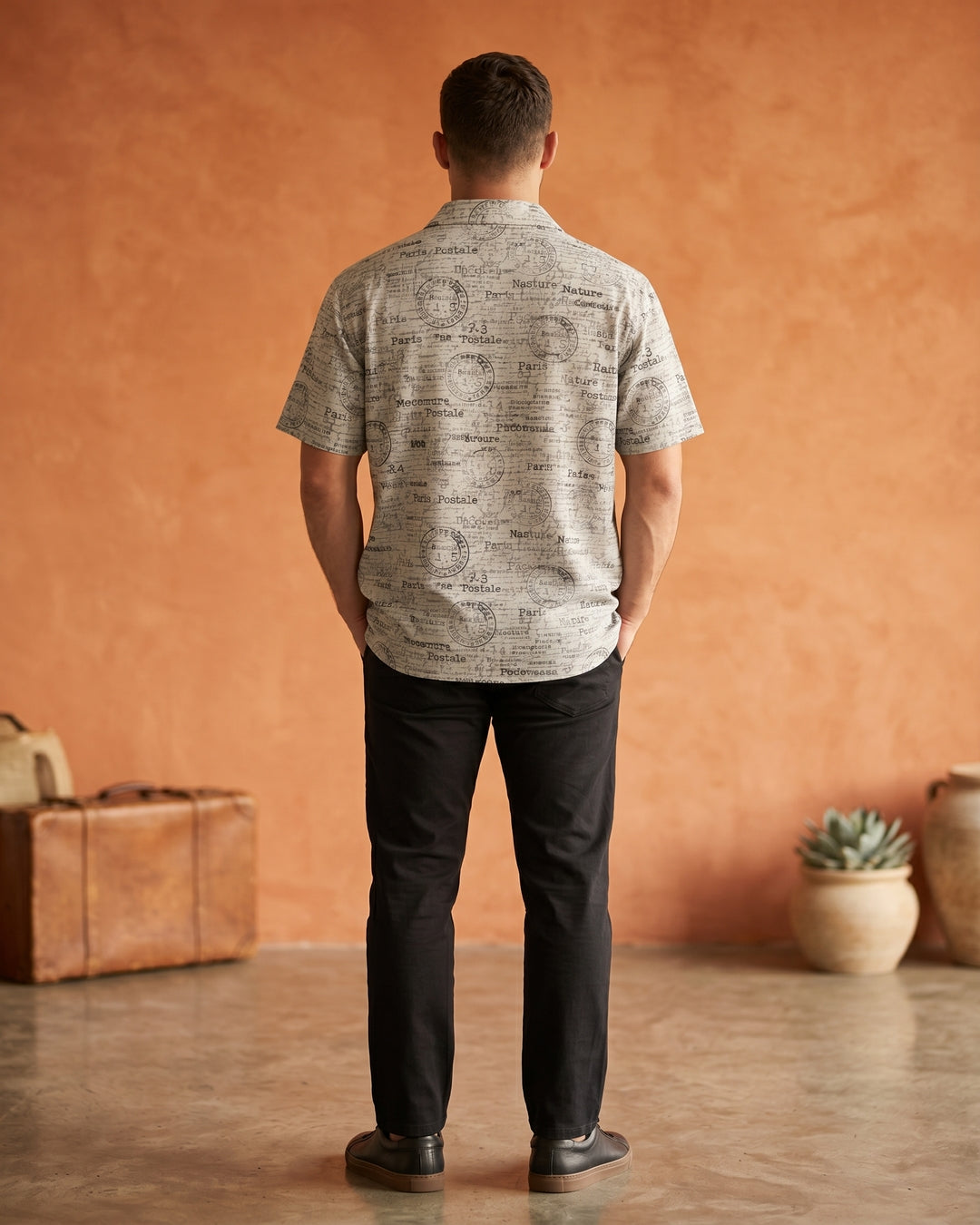 Wanderlust Manuscript Camp Shirt
