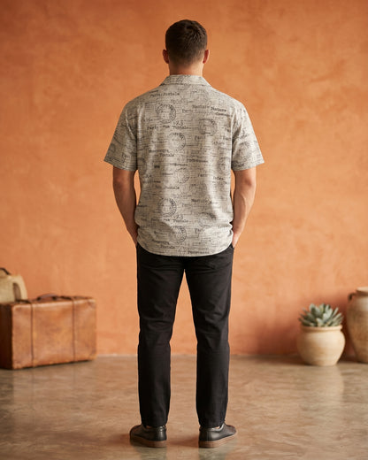 Wanderlust Manuscript Camp Shirt