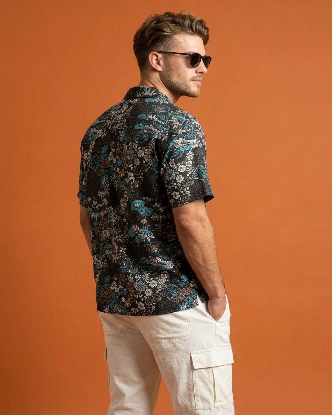 Monochrome Matrix Camp Shirt