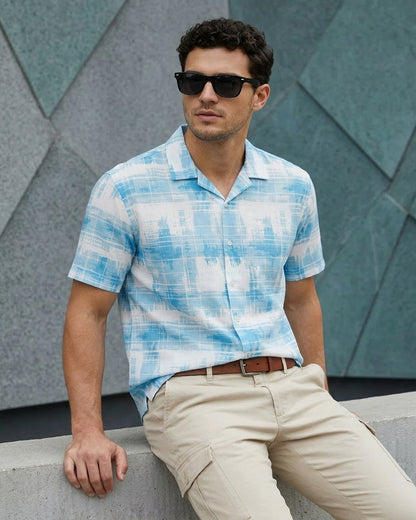Aegean Plaid Cuban Shirt