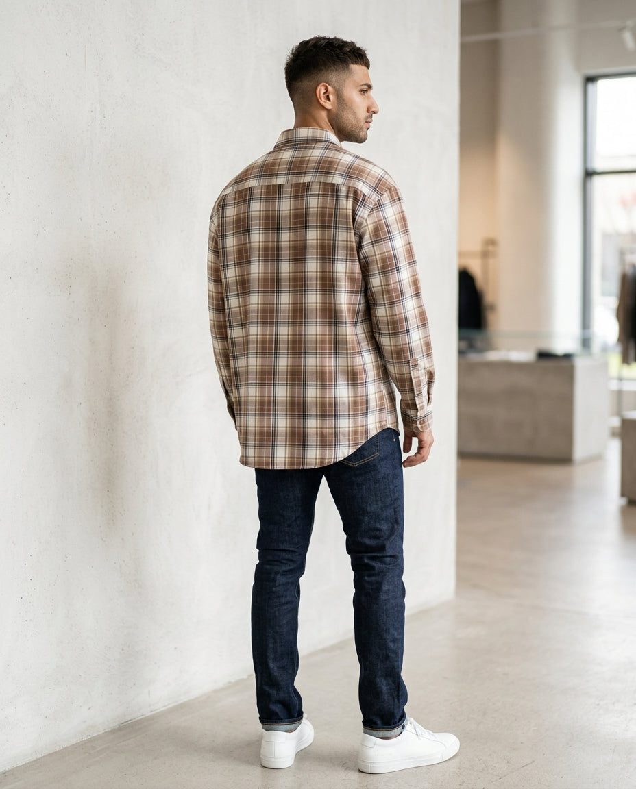 Sage Urban Windowpane Button-Down