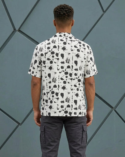Stark Splatter Cuban Camp Shirt