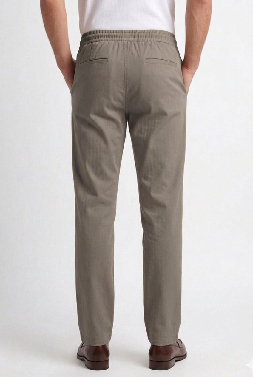 Cool Bee Linen Travel Pants Dark Beige for Men - Dark Beige Linen Travel Pants Lightweight India - Lifestyle View