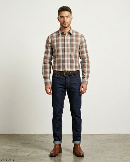 Sage Urban Windowpane Button-Down