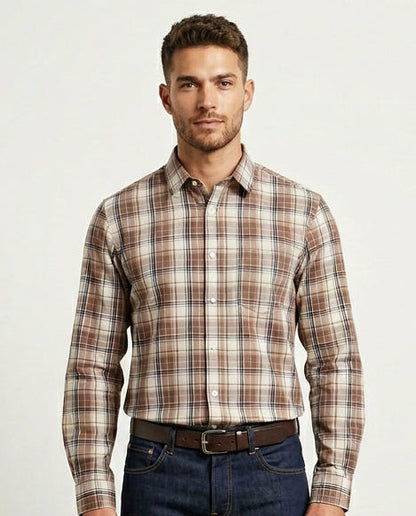 Sage Urban Windowpane Button-Down