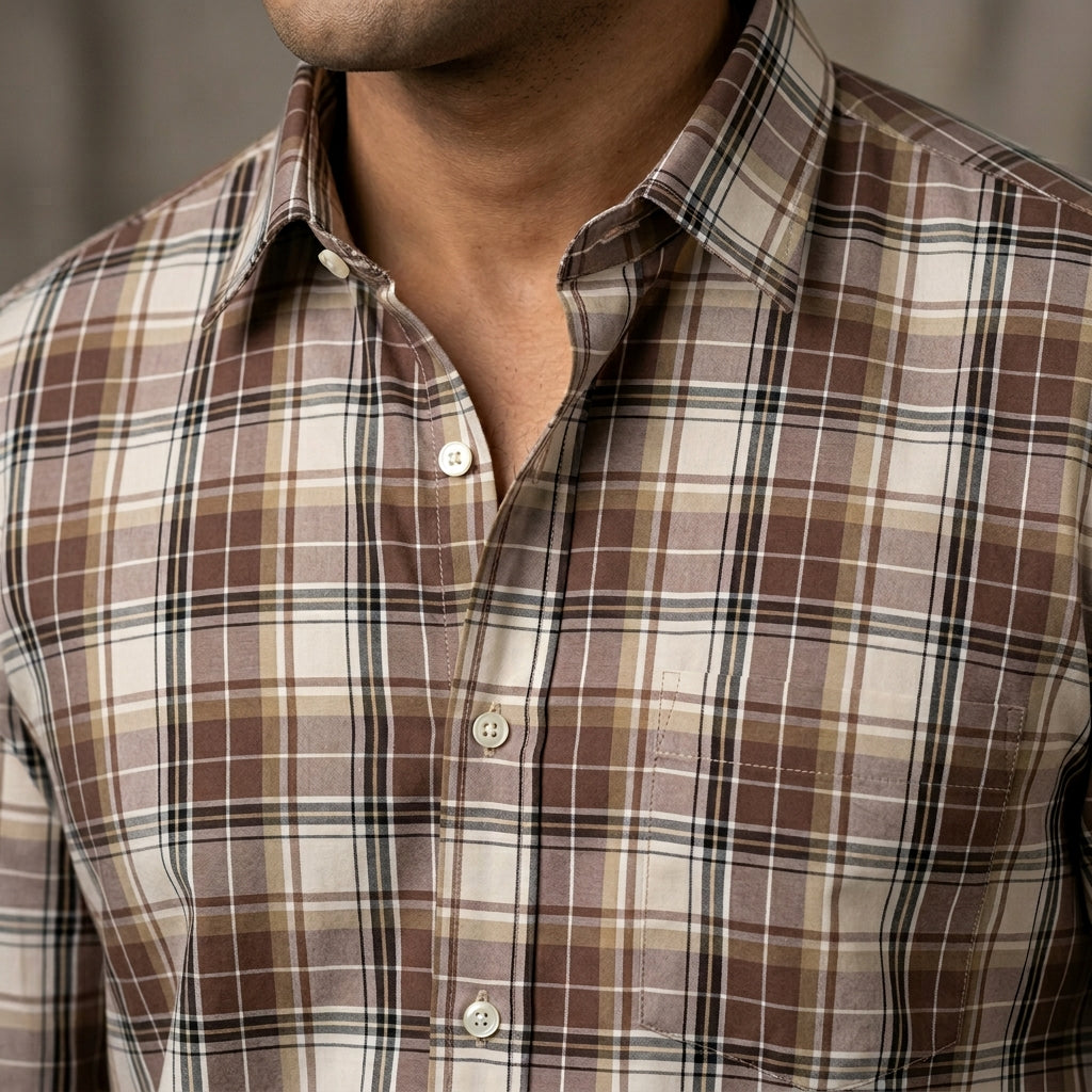 Sage Urban Windowpane Button-Down