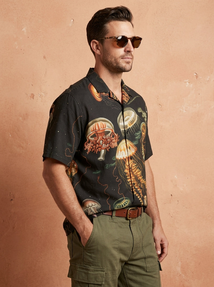 Cool Bee The Relaxed Resort Look Shirt for Men - Premium Mercerised Cotton Spread Collar Shirt India - Lifestyle View